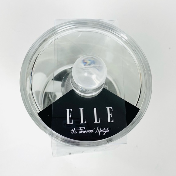Elle Clear Acrylic Cotton Ball/Swab Organizer with Lid - Picture 5 of 7